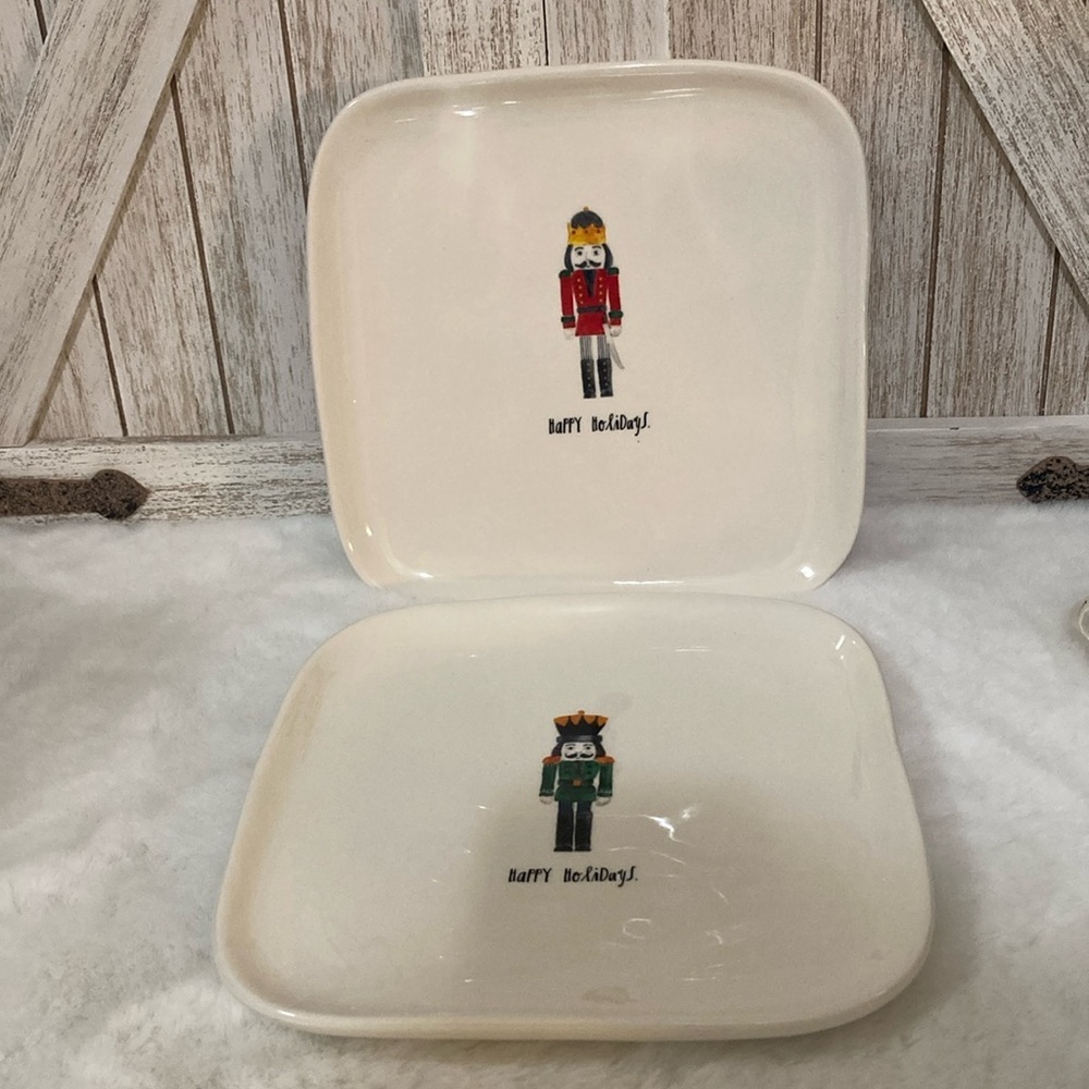 Rae Dunn Christmas Nutcracker Plates